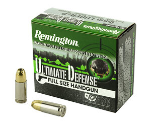 Remington Ultimate Defense 9MM+P 124 Grain Brass Jacketed Hollow Point 20 Round Box 28948