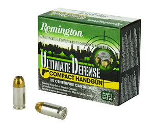 Remington Compact Ultimate Home Defense 380 ACP 102 Grain Brass Jacketed Hollow Point 20 Round Box 28964