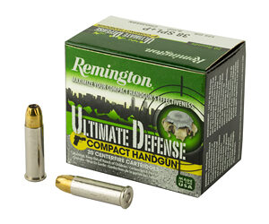 Remington Compact Ultimate Home Defense 38 Special +P 125 Grain Brass Jacketed Hollow Point 20 Round Box 28965