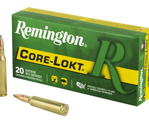 Remington Core Lokt 250 Savage 100 Grain Pointed Soft Point 20 Round Box 29077