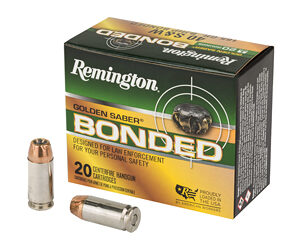 Remington Golden Saber 40 S&W 165 Grain Brass Jacketed Hollow Point Bonded 20 Round Box 29363