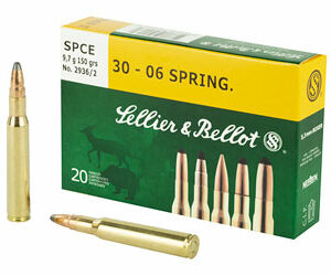 Sellier & Bellot Rifle 30-06 150 Grain SPCE 20 Round Box SB3006C