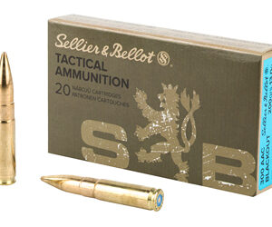 Sellier & Bellot Rifle 300 Blackout 200 Grain Full Metal Jacket Subsonic 20 Round Box SB300BLKSUBA