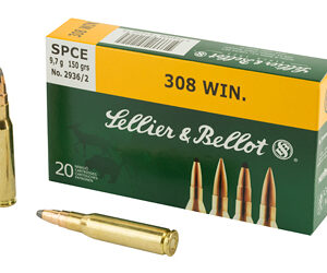 Sellier & Bellot Rifle 308 Win 150 Grain Soft Point Cutting Edge 20 Round Box SB308D