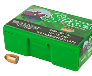 Sierra Bullets – Reloading Tournament Master .355 Diameter 9MM 125 Grain Full Metal Jacket 100 Count 8120