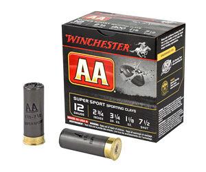 Winchester Ammunition AA Supersport Sporting Clay 12 Gauge 2.75" #7.5 1.125 oz. Shotshell 25 Round Box AASC127