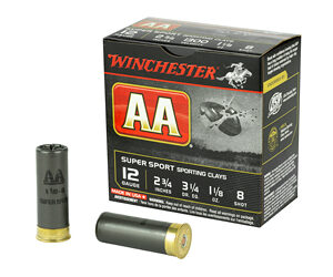 Winchester Ammunition AA Supersport Sporting Clay 12 Gauge 2.75" #8 1.125 oz. Shotshell 25 Round Box AASC128
