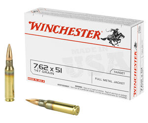 Winchester Ammunition USA 762x51 NATO 147 Grain Full Metal Jacket 20 Round Box Q3130