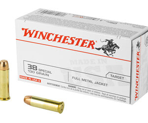 Winchester Ammunition USA 38 Special 130 Grain Full Metal Jacket 50 Round Box Q4171