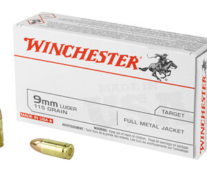 Winchester Ammunition USA 9MM 115 Grain Full Metal Jacket 50 Round Box Q4172