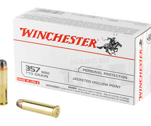 Winchester Ammunition USA 357MAG 110 Grain Jacketed Hollow Point 50 Round Box Q4204