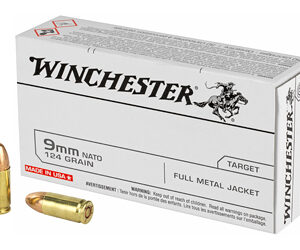 Winchester Ammunition USA 9MM 124 Grain Full Metal Jacket 50 Round Box Q4318