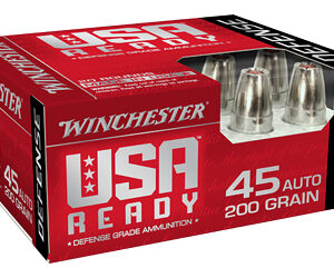 Winchester Ammunition USA Ready 45 ACP 200Gr Hex-Vent Hollow Point 20 Round Box RED45HP