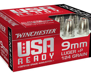 Winchester Ammunition USA Ready 9MM 124Gr Hex-Vent Hollow Point +P 20 Round Box RED9HP