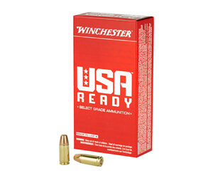 Winchester Ammunition USA Ready 9MM 115 Grain Full Metal Jacket 50 Round Box RED9