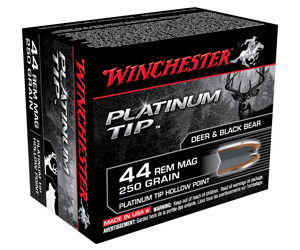 Winchester Ammunition Platinum Tip Supreme 44MAG 250 Grain PTHP 20 Round Box S44PTHP