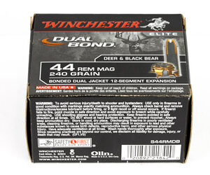 Winchester Ammunition Dual Bond Supreme Elite 44MAG 250 Grain DB 20 Round Box S44RMDB