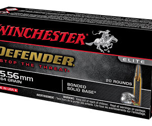 Winchester Ammunition Defender 556NATO 64Gr Pointed Soft Point 20 Round Box S556PDB