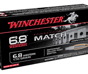 Winchester Ammunition Match 6.8 Western 170Gr Hollow Point 20 Round Box S68WM