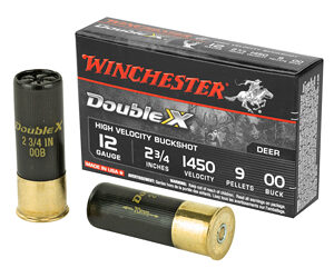 Winchester Ammunition Double X 12 Gauge 2.75" 00 Buck Buckshot 9 Pellets 5 Round Box SB1200