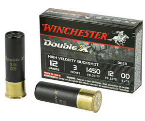 Winchester Ammunition Double X 12 Gauge 3" 00 Buck Buckshot 12 Pellets 5 Round Box SB12300