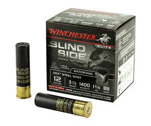 Winchester Ammunition Blind Side 12 Gauge 3.5" 1.625 oz. Hex Shot Lead Free 25 Round Box SBS12LBB