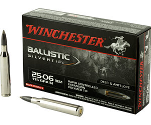 Winchester Ammunition Supreme 25-06 REM 115 Grain Supreme Ballistic Silvertip 20 Round Box SBST2506