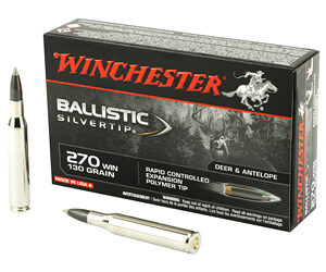 Winchester Ammunition Ballistic Silvertip 270 Win 130 Grain 20 Round Box SBST270