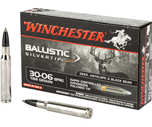 Winchester Ammunition Ballistic Silvertip 30-06 168 Grain 20 Round Box SBST3006A