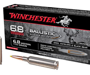 Winchester Ammunition Ballistic Silvertip 6.8 Western 170Gr Ballistic Tip 20 Round Box SBST68W