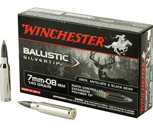 Winchester Ammunition Ballistic Silvertip 7MM-08 140 Grain 20 Round Box SBST708