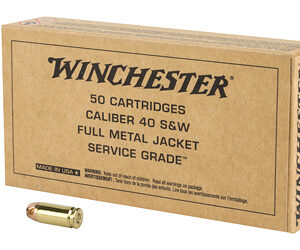 Winchester Ammunition Service Grade 40 S&W 165Gr Full Metal Jacket 50 Round Box SG40W