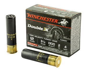 Winchester Ammunition Double X High Velocity Turkey 12 Gauge 3.5" #4 2oz 10 Round Box STH12354