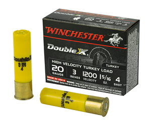Winchester Ammunition Double X High Velocity Turkey 20 Gauge 3" #4 1 5/16oz 10 Round Box STH2034