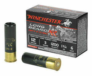 Winchester Ammunition Long Beard XR 12 Gauge 3" Chamber #6 1.75 oz Shotshell Shot-Lok with Lead Shot 10 Round Box STLB1236