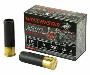 Winchester Ammunition Long Beard XR 12 Gauge 3" #4 1-7/8oz Shot-Lok with Lead Shot 10 Round Box STLB123M4