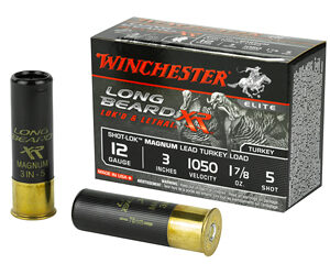 Winchester Ammunition Long Beard XR 12 Gauge 3" #5 1-7/8oz Shotshell Shot-Lok with Lead Shot 10 Round Box STLB123M5