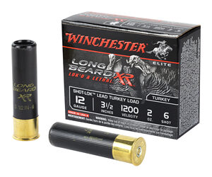 Winchester Ammunition Long Beard XR 12 Gauge 3.5" Chamber #6 2 oz Shotshell Shot-Lok with Lead Shot 10 Round Box STLB12L6