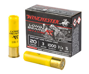 Winchester Ammunition Long Beard XR 20 Gauge 3" #5 1 1/4 oz Shotshell Shot-Lok with Lead Shot 10 Round Box STLB2035