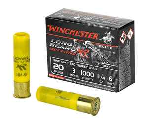 Winchester Ammunition Long Beard XR 20 Gauge 3" #6 1 1/4 oz Shotshell Shot-Lok with Lead Shot 10 Round Box STLB2036