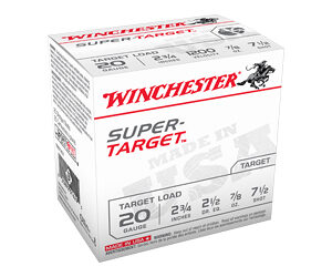 Winchester Ammunition USA 20 Gauge 2.75" #7.5 Shot 25 Round Box TRGT207