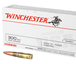 Winchester Ammunition USA 300 Blackout 200 Grain Open Tip Subsonic 20 Round Box USA300BLKX
