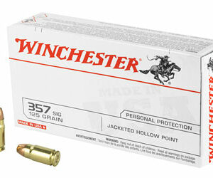 Winchester Ammunition USA 357SIG 125 Grain Jacketed Hollow Point 50 Round Box USA357SJHP