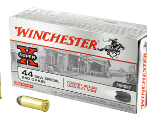 Winchester Ammunition USA 44 Special 240 Grain Cowboy Action Lead Flat Nose 50 Round Box USA44CB