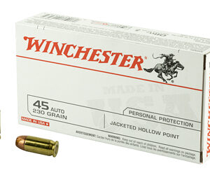 Winchester Ammunition USA 45ACP 230 Grain Jacketed Hollow Point 50 Round Box USA45JHP