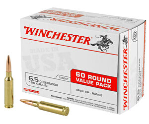 Winchester Ammunition USA 6.5 Creedmoor 125 Grain Open Tip 60 Round Box USA65CMVP