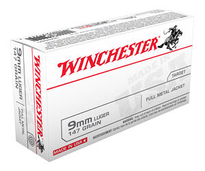 Winchester Ammunition USA 9MM 147Gr Full Metal Jacket 50 Round Box USA9MM1