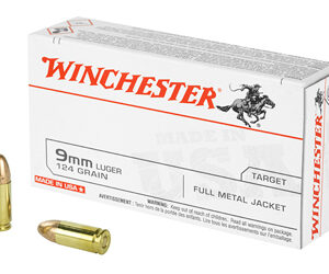 Winchester Ammunition USA 9MM 124 Grain Full Metal Jacket 50 Round Box USA9MM