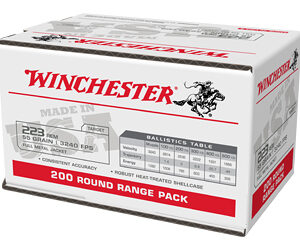 Winchester Ammunition 223 Remington 55Gr Full Metal Jacket 200 Round Box W223200