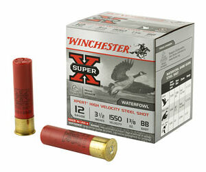 Winchester Ammunition Xpert HI-Velocity Steel 12 Gauge 3.5" #BB 1 3/8 oz Steel Shot Lead Free 25 Round Box WEX12LBB